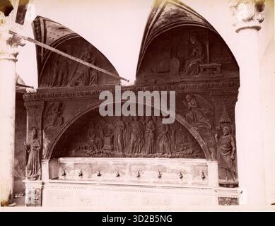 Images du XIXe siècle montrant la Certosa di Pavia, un monastère en Lombardie dans le nord de l'Italie. Banque D'Images