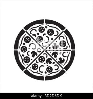 Cute miniature Pizza Slice Puzzle Toy pour enfants et adultes Illustration de Vecteur