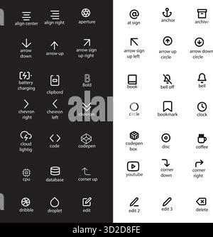 Ensemble d'icônes d'interface utilisateur à résultat élevé au format vectoriel, conçu pour les interfaces Web, d'application et de logiciel modernes. Parfait pour les concepteurs et développeurs UI/UX et les développeurs etc Illustration de Vecteur