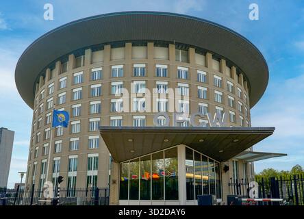 Vue sur le siège de l'organisation d'interdiction des armes chimiques. La Haye, pays-Bas Banque D'Images