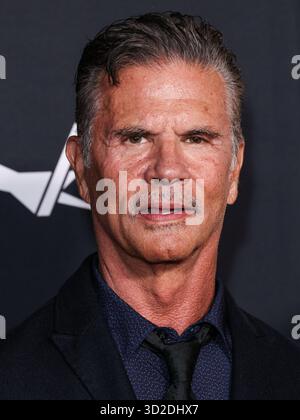 HOLLYWOOD, LOS ANGELES, CALIFORNIE, États-Unis - 24 OCTOBRE : Lorenzo Lamas, acteur, réalisateur et producteur américain, arrive au Fest 2025 AFI (American film Institute) présenté par Canva - première de « Nuremberg » de Sony Pictures Classics au TCL Chinese Theatre IMAX le 24 octobre 2025 à Hollywood, Los Angeles, Californie, États-Unis. (Photo de Xavier Collin/image Press Agency) Banque D'Images