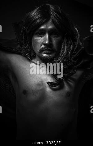 Vampire, modèle masculin, mal, aveugle, ange déchu de la mort Banque D'Images