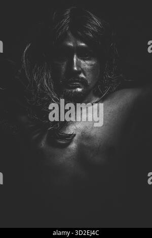 Vampire, modèle masculin, mal, aveugle, ange déchu de la mort Banque D'Images