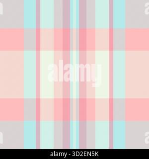 Motif écossais pastel. Motif doux à carreaux de couleurs rose, bleu et crème. Idéal pour les arrière-plans, textiles ou éléments décoratifs. Classique Illustration de Vecteur