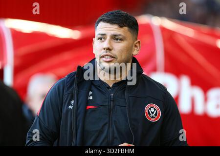 Gustavo Hamer de Sheffield United avant le match du Sky Bet Championship entre Sheffield United et Derby County à Bramall Lane, Sheffield le samedi 1er novembre 2025. (Photo : Zach Forster | mi News) crédit : MI News & Sport /Alamy Live News Banque D'Images