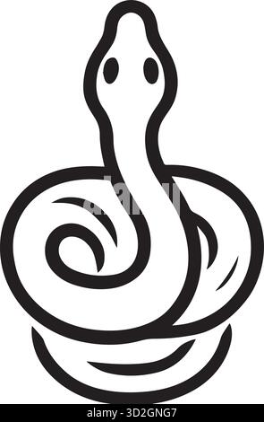 Illustration vectorielle de silhouette de serpent. Illustration de Vecteur