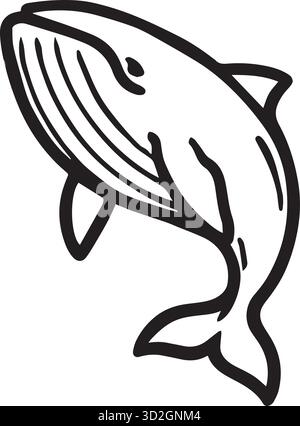 Illustration vectorielle de silhouette de baleine Illustration de Vecteur