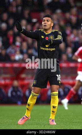 Nottingham, Royaume-Uni. 01 novembre 2025. Casemiro (MU) au Nottingham Forest contre Manchester United, EPL match, au City Ground, Nottingham, Notts. Crédit : Paul Marriott/Alamy Live News Banque D'Images