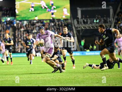 Édimbourg, Écosse, Royaume-Uni. 01 novembre 2025. 1er novembre 25 : Murrayfield .Edinburgh Scotland .UK, Scottish Gas Murrayfield .Quilter Nations Series Scotland vs USA . Débuts en Écosse pour Liam McConnell . Crédit : eric mccowat/Alamy Live News Banque D'Images