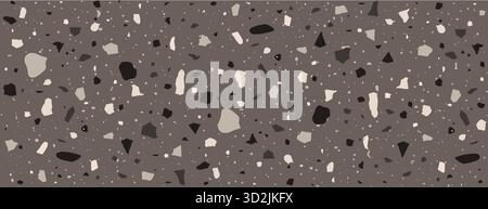 Motif Terrazzo tacheté. Texture de pierre de granit. Fond abstrait pour le design d'intérieur, papier peint, grès, papier d'emballage. Vecteur vintage Illustration de Vecteur