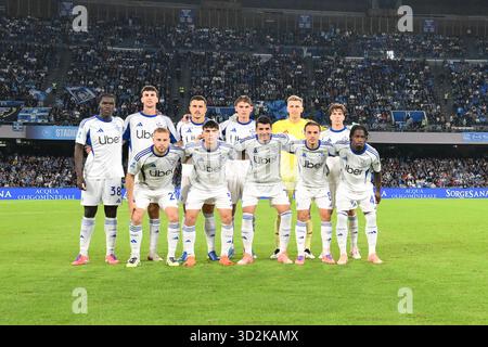 1er novembre 2025, Diego Armando Maradona Stadium, Naples, Italie ; Serie A Enilive Football match ; Napoli versus Côme ; la formation de départ de Côme Banque D'Images