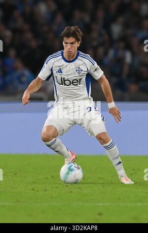 1er novembre 2025, Diego Armando Maradona Stadium, Naples, Italie ; Serie A Enilive Football match ; Napoli contre Côme ; Maximo Perrone de Côme 1907 Banque D'Images