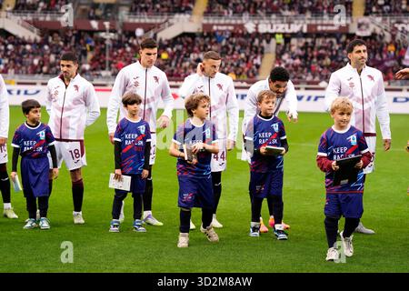 Torino, Italie. 02 novembre 2025. Lors de la série A match de football entre Torino FC et Pise au Stadio Olimpico Grande Torino à Turin, au nord-ouest de l'Italie - 2 novembre 2025. Sport - Football (photo de Fabio Ferrari/LaPresse) crédit : LaPresse/Alamy Live News Banque D'Images
