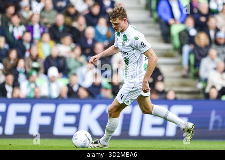 Groningen, pays-Bas. 02 novembre 2025. GRONINGEN, 02-11-2025, Stadium Euroborg, saison 2025/2026, Néerlandais Eredivisie football, match entre FC Groningen - FC Twente, la photo montre le joueur du FC Groningen Dies Janse Credit : Pro Shots/Alamy Live News Banque D'Images