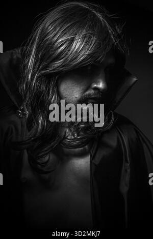 Vampire, modèle masculin, mal, aveugle, ange déchu de la mort Banque D'Images