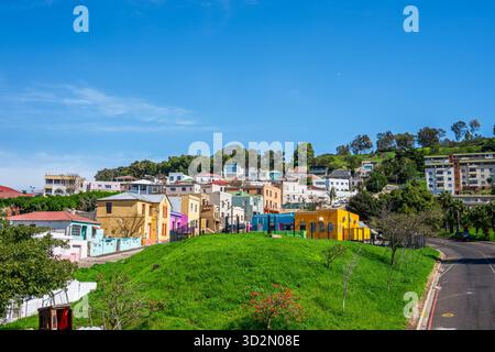 Vue sur le quartier coloré de Bo-Kaap au Cap, Afrique du Sud Banque D'Images