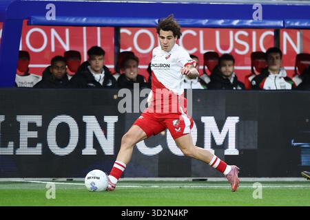 Utrecht, pays-Bas. 02 novembre 2025. UTRECHT, 02-11-2025, stade Galgenwaard, saison 2025/2026, Football Néerlandais Eredivisie, match entre le FC Utrecht et le NEC Nijmegen, Picture showsjoueur du FC Utrecht Miguel Rodriguez crédit : Pro Shots/Alamy Live News Banque D'Images