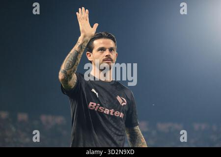 Palerme, Italie, 1er novembre 2025. Stade Renzo Barbera, Palerme vs Pescara, match valable pour le championnat de Serie B 2025/2026. Sur la photo : Matteo Brunori (Palermo FC) Banque D'Images