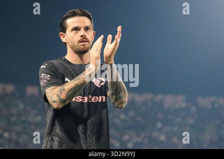 Palerme, Italie, 1er novembre 2025. Stade Renzo Barbera, Palerme vs Pescara, match valable pour le championnat de Serie B 2025/2026. Sur la photo : Matteo Brunori (Palermo FC) Banque D'Images
