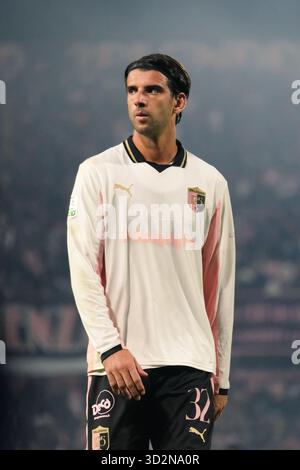 Palerme, Italie, 1er novembre 2025. Stade Renzo Barbera, Palerme vs Pescara, match valable pour le championnat de Serie B 2025/2026. Sur la photo : Pietro Ceccaroni (Palermo FC) Banque D'Images