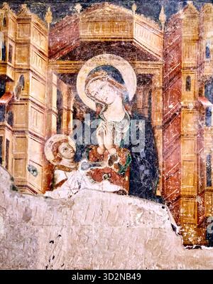 Peintures murales dans la cathédrale et la crypte de Santa Maria Annunziata à Otrante, Pouilles, Italie Banque D'Images