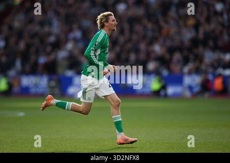 LONDRES, Royaume-Uni - 2 novembre 2025 : Nick Woltemade de Newcastle United lors du match de premier League entre West Ham United FC et Newcastle United FC au London Stadium (crédit : Craig Mercer/ Alamy Live News) Banque D'Images
