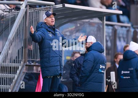 Drammen 20251102. L'entraîneur des Vikings Morten Jensen dans le match de football Elite Series entre Strømsgodset et Viking au stade Marienlyst. Photo : Trond R. Teigen / NTB ce texte est traduit automatiquement Banque D'Images