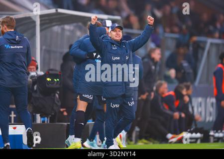 Drammen 20251102. L'entraîneur des Vikings Morten Jensen dans le match de football Elite Series entre Strømsgodset et Viking au stade Marienlyst. Photo : Trond R. Teigen / NTB ce texte est traduit automatiquement Banque D'Images