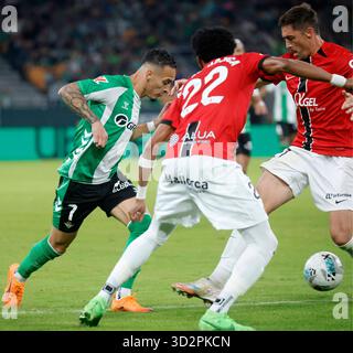 Espagnol la Liga EA Sports match de football Betis vs Mallorca au stade la Cartuja à Séville, Espagne. 02 novembre 2025. SEVILLA 02/11/2025 JORNADA 11 LIGA EA SPORTS 900/cordon Press Credit : CORDON PRESS/Alamy Live News Banque D'Images