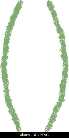 Symbole crochet vert dessiné à la main Illustration de Vecteur