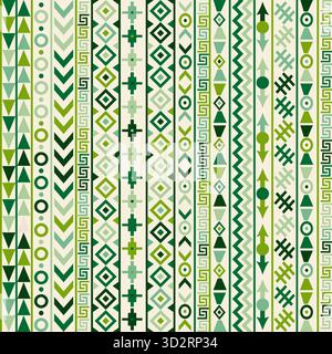 Motif géométrique sans couture dans des couleurs vertes Illustration de Vecteur
