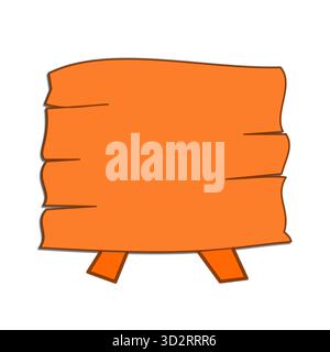 panneau en bois de retour à la conception de panneau de signe de retour à l'école utile pour créer des projets de marketing de contenu de dessin animé Illustration de Vecteur