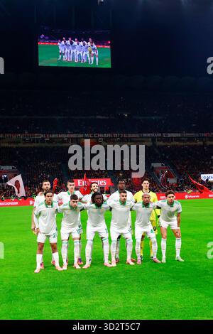 Milan, Italie, 03 novembre 2025. AS Roma en action lors du match de Serie A entre AC Milan et AS Roma au stade Giuseppe Meazza de Milan, Italie crédit : Mairo Cinquetti/Alamy Live News Banque D'Images