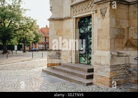 Domplatz Münster - porte de la Cathédrale de composé Pauls, architecture allemande Banque D'Images