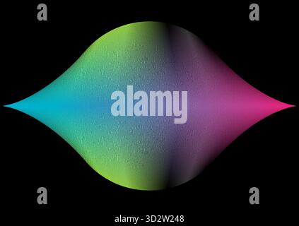 Forme géométrique de gradient liquide brillant abstrait brillante avec fond abstrait de bruit granuleux. Concept de conception vectorielle grunge haute technologie Illustration de Vecteur