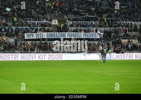 Rome, Italie. 3 novembre 2025, stade Olimpico, Rome, Italie ; Serie A Enilive Football match ; Lazio contre Cagliari ; SS Lazio's fans Credit : Roberto Ramaccia/Alamy Live News Banque D'Images