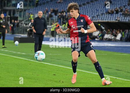 Rome, Italie. 3 novembre 2025, stade Olimpico, Rome, Italie ; Serie A Enilive Football match ; Lazio contre Cagliari ; Marco Palestra de Cagliari crédit : Roberto Ramaccia/Alamy Live News Banque D'Images