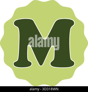 Lettre de dessin animé M vecteur | Fun ludique Alphabet Design. Illustration vectorielle de lettre M de style cartoon avec des couleurs audacieuses et un design ludique. Illustration de Vecteur
