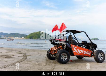 vtt sur la plage Banque D'Images