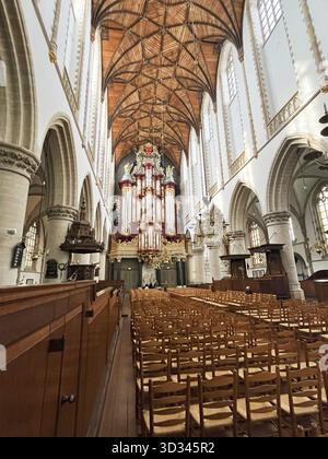 Haarlem, pays-Bas. 29 mars 2025. L'intérieur de la cathédrale de Bavo à Haarlem, aux pays-Bas. Banque D'Images