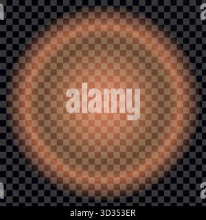 Anneau lumineux orange brillant sur fond transparent Illustration de Vecteur