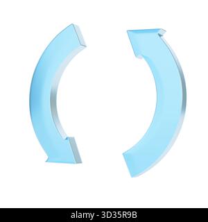 Symbole de recyclage de cristal isolé sur fond blanc. illustration 3d. Banque D'Images
