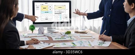 Le logiciel de conception de site Web fournit un modèle rapide pour les affaires de détail en ligne et le commerce électronique Banque D'Images