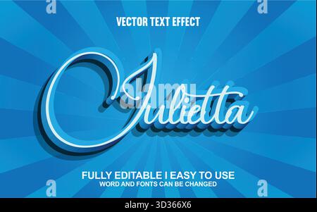 Effet texte vectoriel modifiable Illustration de Vecteur