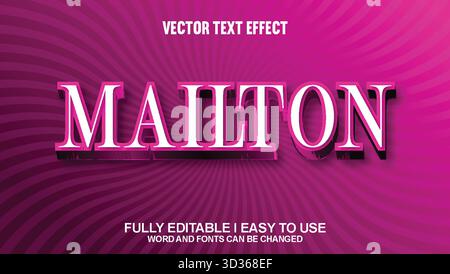 Effet texte vectoriel modifiable Illustration de Vecteur