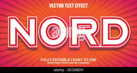 Effet texte vectoriel modifiable Illustration de Vecteur
