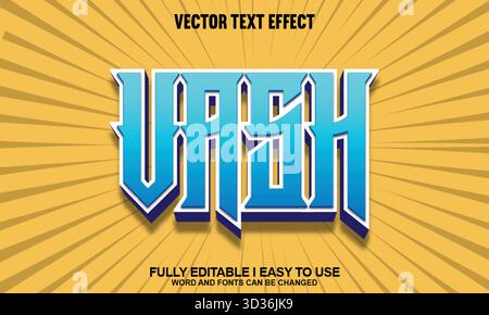 Effet texte vectoriel modifiable Illustration de Vecteur