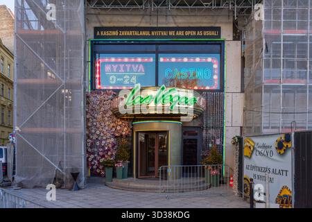 Le Casino de Las Vegas à Budapest, Hongrie, un lieu de jeu ouvert 24 heures sur 24. Banque D'Images