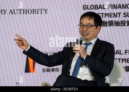 Hong Kong, Hong Kong. 05 novembre 2025. Zhang Lei, fondateur et président de Hillhouse Investment lors du sommet sur l'investissement des leaders financiers mondiaux de Hong Kong le 5 novembre 2025 à Hong Kong. (Photo de Vernon Yuen/Nexpher images/Sipa USA) crédit : Sipa USA/Alamy Live News Banque D'Images