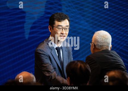 Hong Kong, Hong Kong. 05 novembre 2025. Zhao Peng, président-directeur général de Citadel Securities lors du sommet mondial des leaders financiers de Hong Kong le 5 novembre 2025 à Hong Kong. (Photo de Vernon Yuen/Nexpher images/Sipa USA) crédit : Sipa USA/Alamy Live News Banque D'Images